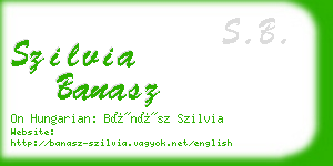 szilvia banasz business card